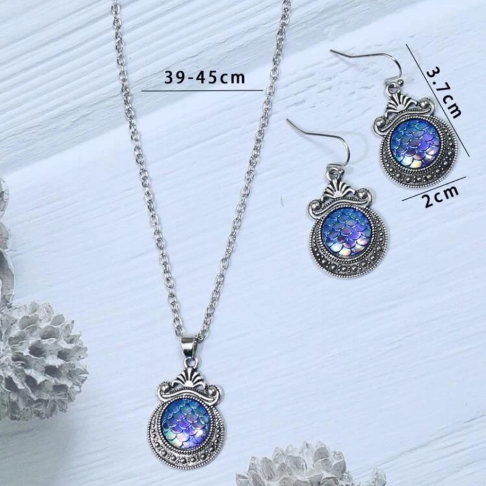 ☆ Emery Rose ☆ New! Mermaid FishScale Jewelry Set - Picture 4 of 5